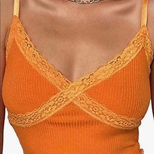 Women Lace Crop Tank Top